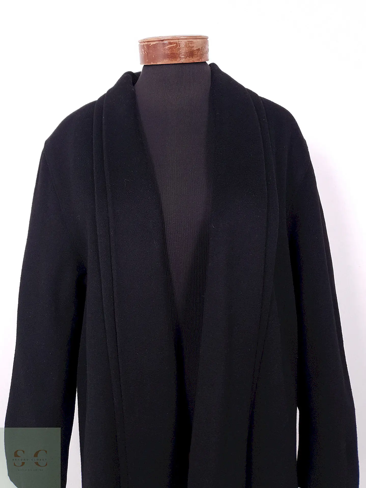 Abrigo Mujer Negro Minimalista Ashley Scott – TALLA LXL 3