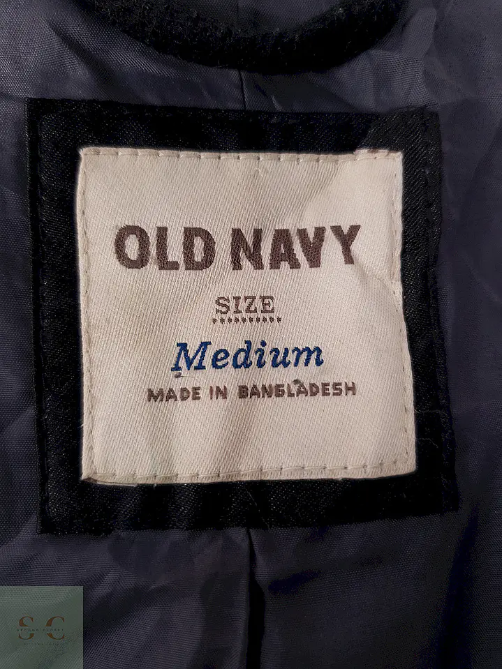 Abrigo Mujer Negro Cruzado Old Navy Lana – TALLA SM 8