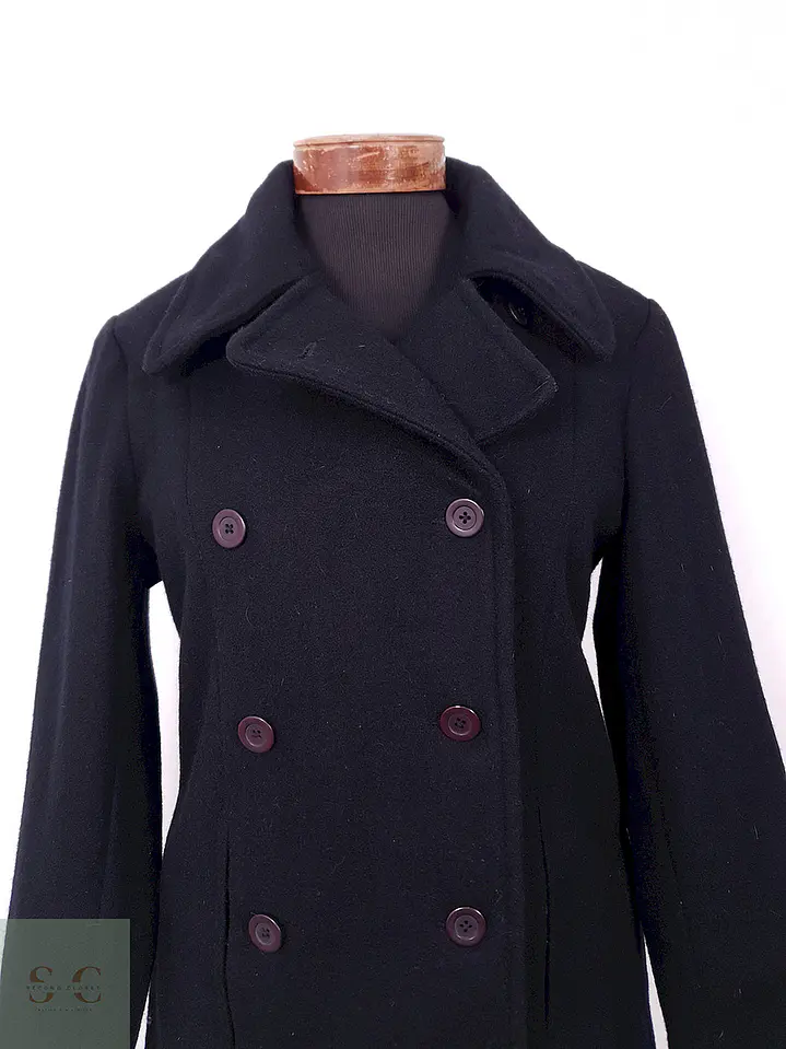 Abrigo Mujer Marinero Negro Lana Baxter & Wells – TALLA SM 3