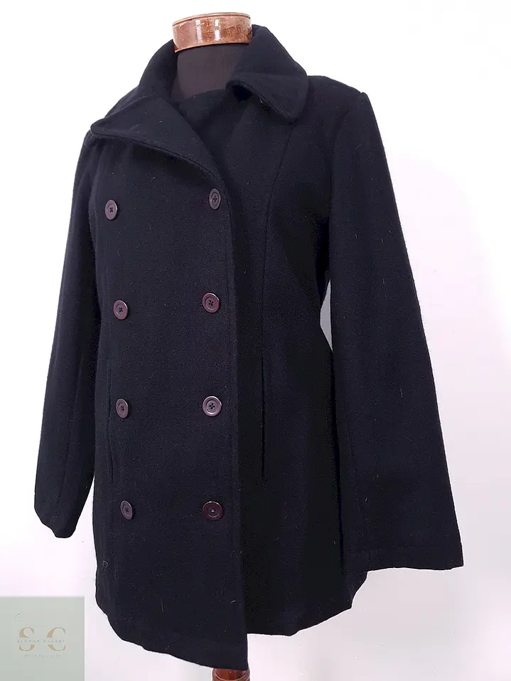 Abrigo Mujer Marinero Negro Lana Baxter & Wells – TALLA SM 7