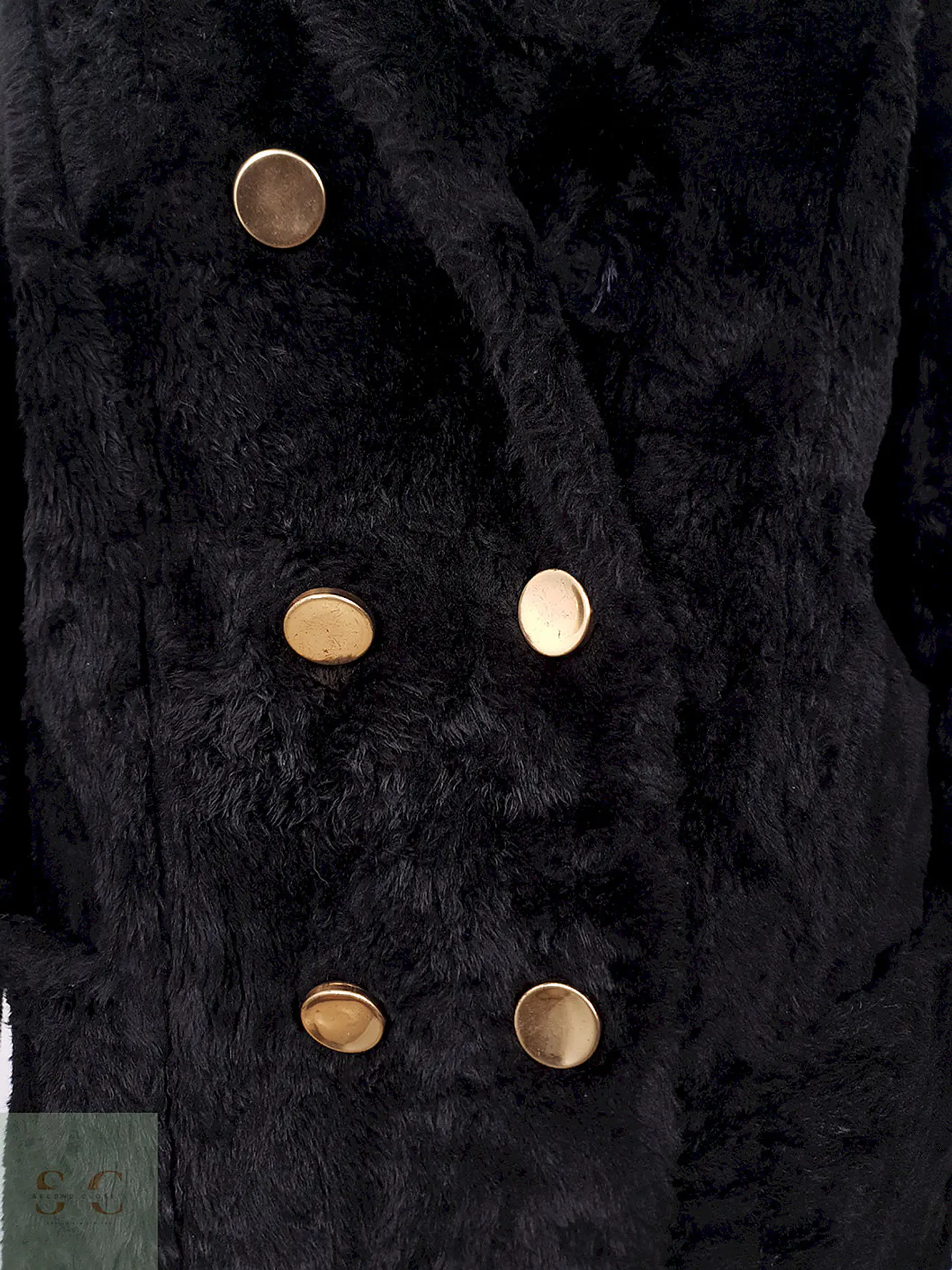 Abrigo Mujer Sears Marinero Negro Peluche – TALLA L 5