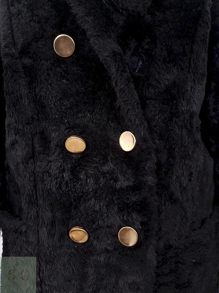 Abrigo Mujer Sears Marinero Negro Peluche – TALLA L 5