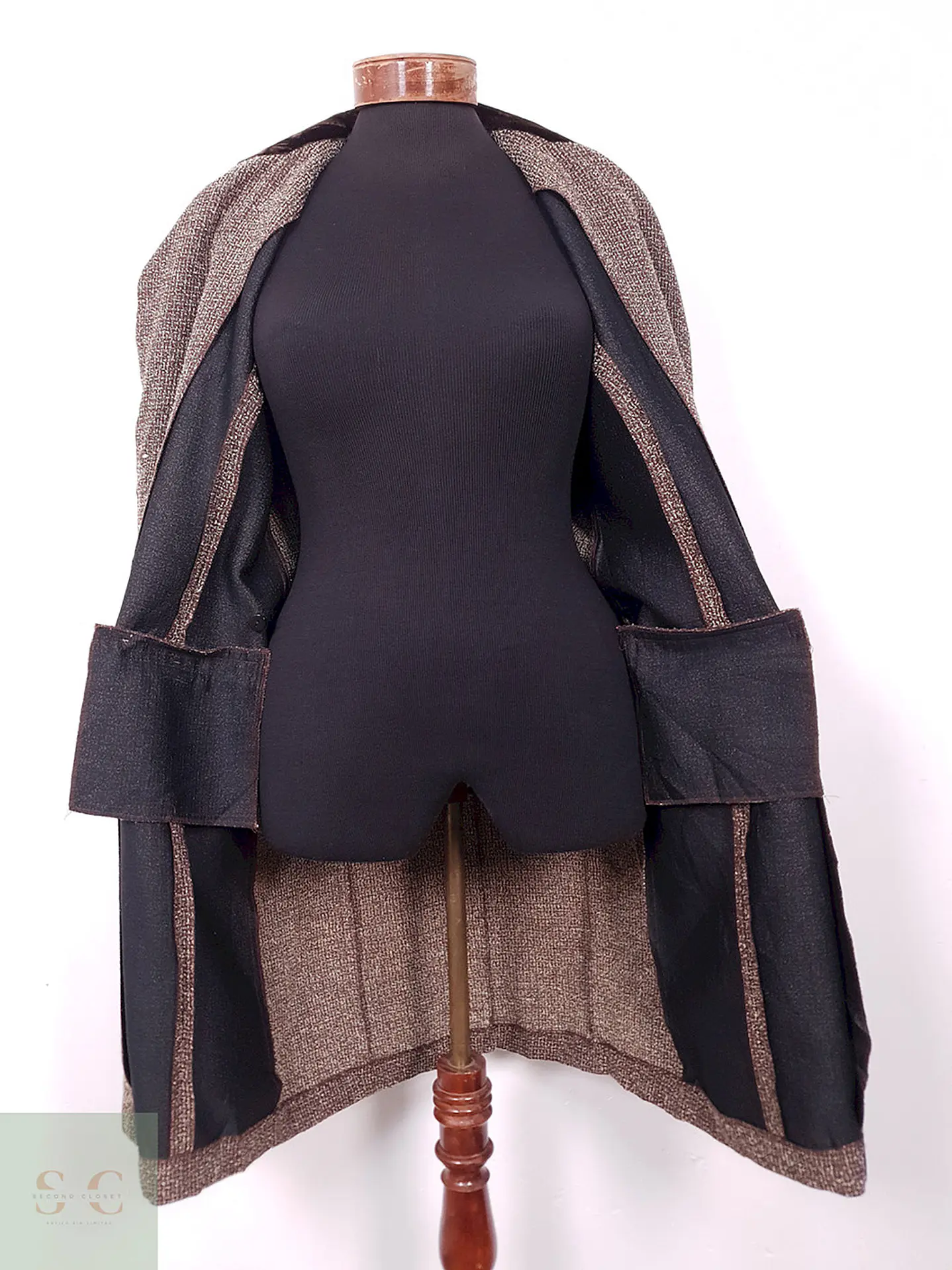 Abrigo Mujer Café Cruzado Elegante – TALLA SM 6