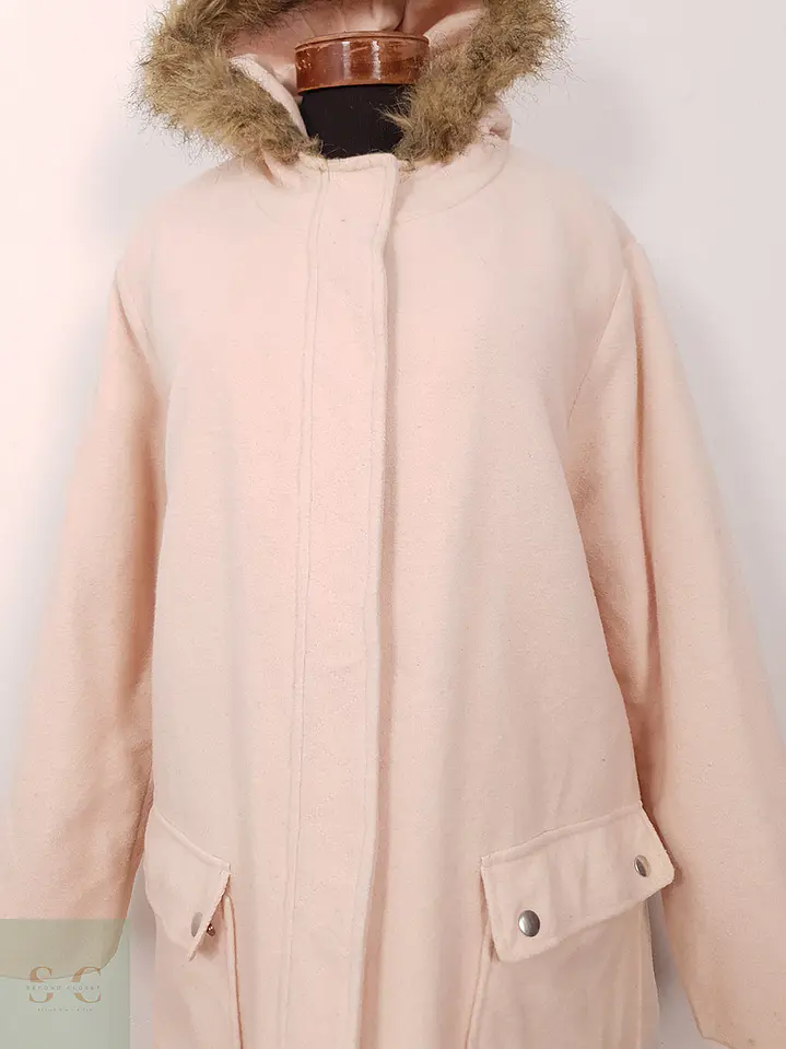 Abrigo Mujer Rosa Claro con Gorro – TALLA 2XL 5