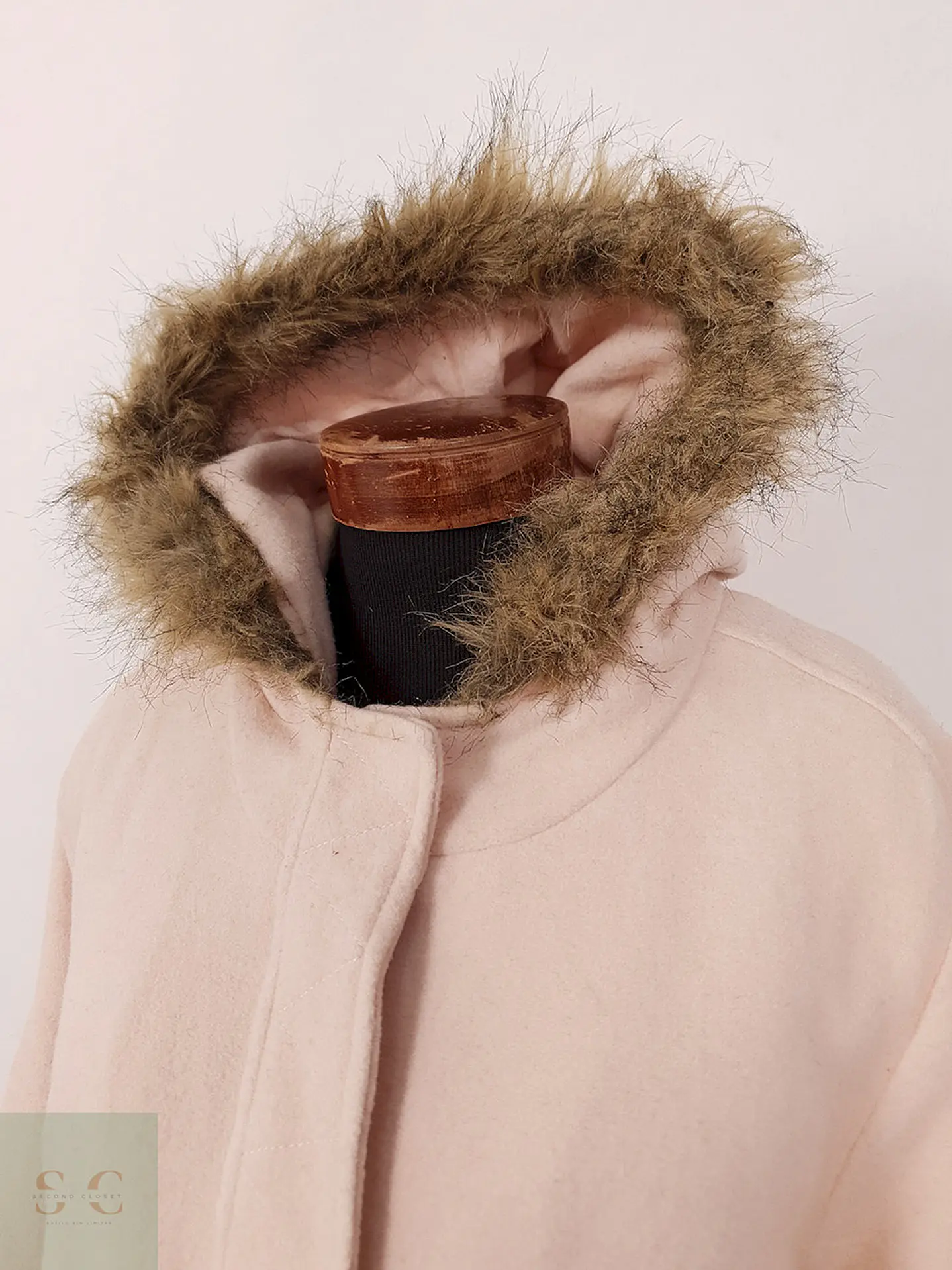 Abrigo Mujer Rosa Claro con Gorro – TALLA 2XL 7