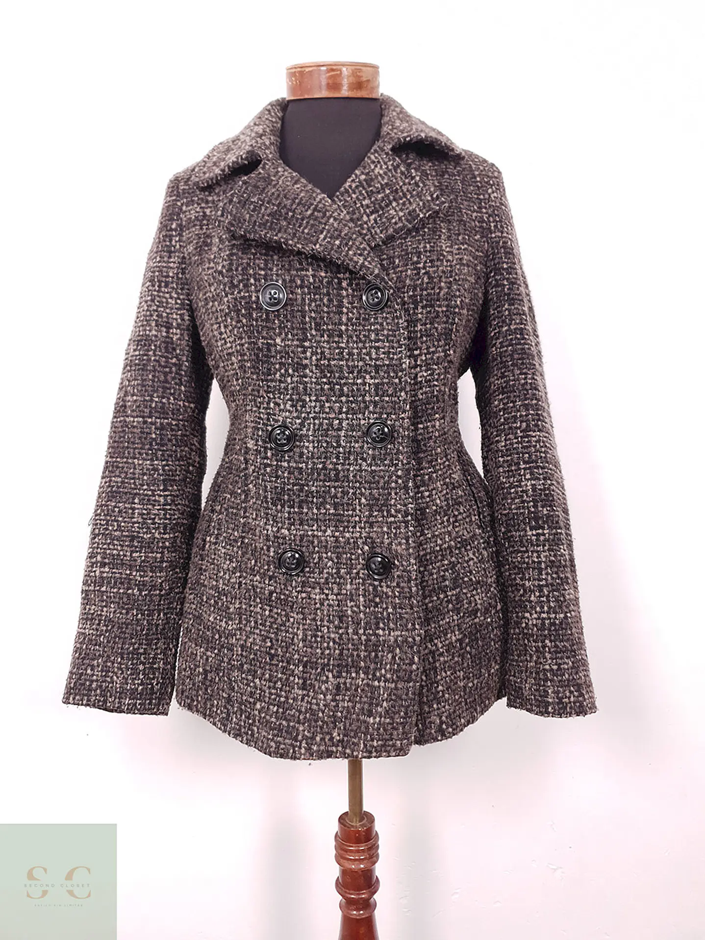 Abrigo Mujer Marinero Café – Croft & Barrow – TALLA SM 2