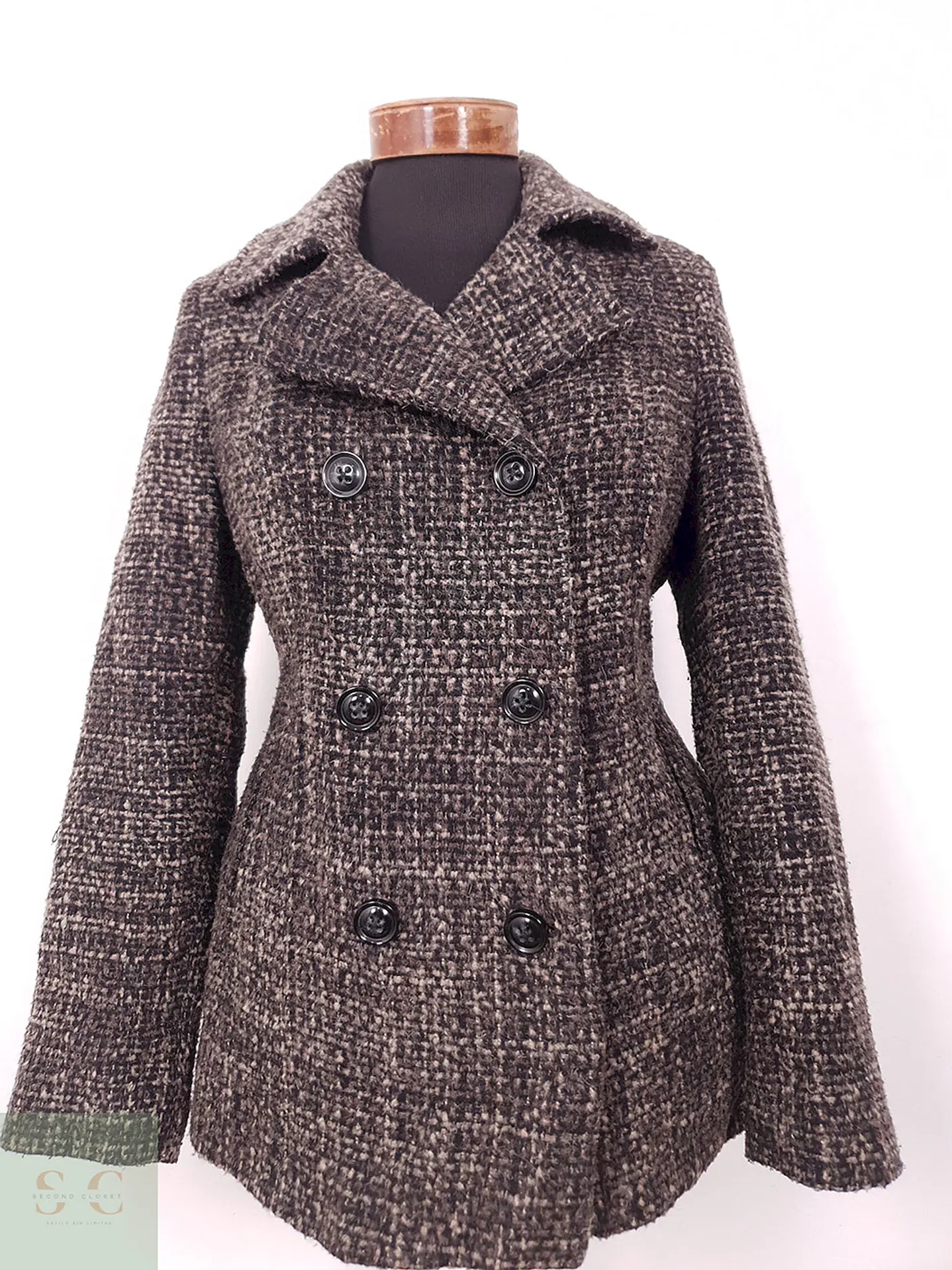 Abrigo Mujer Marinero Café – Croft & Barrow – TALLA SM 3