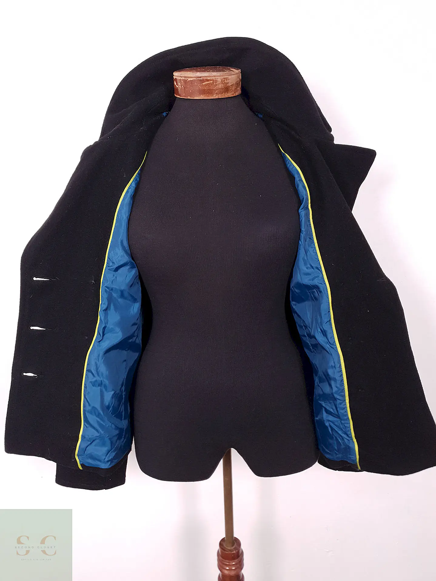 Abrigo Mujer Marinero Negro Lana – Old Navy – TALLA SM 5