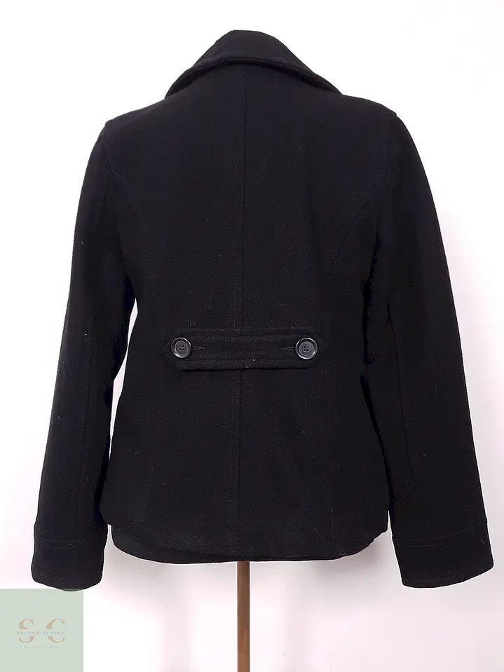 Abrigo Mujer Marinero Negro Lana – Old Navy – TALLA SM 6
