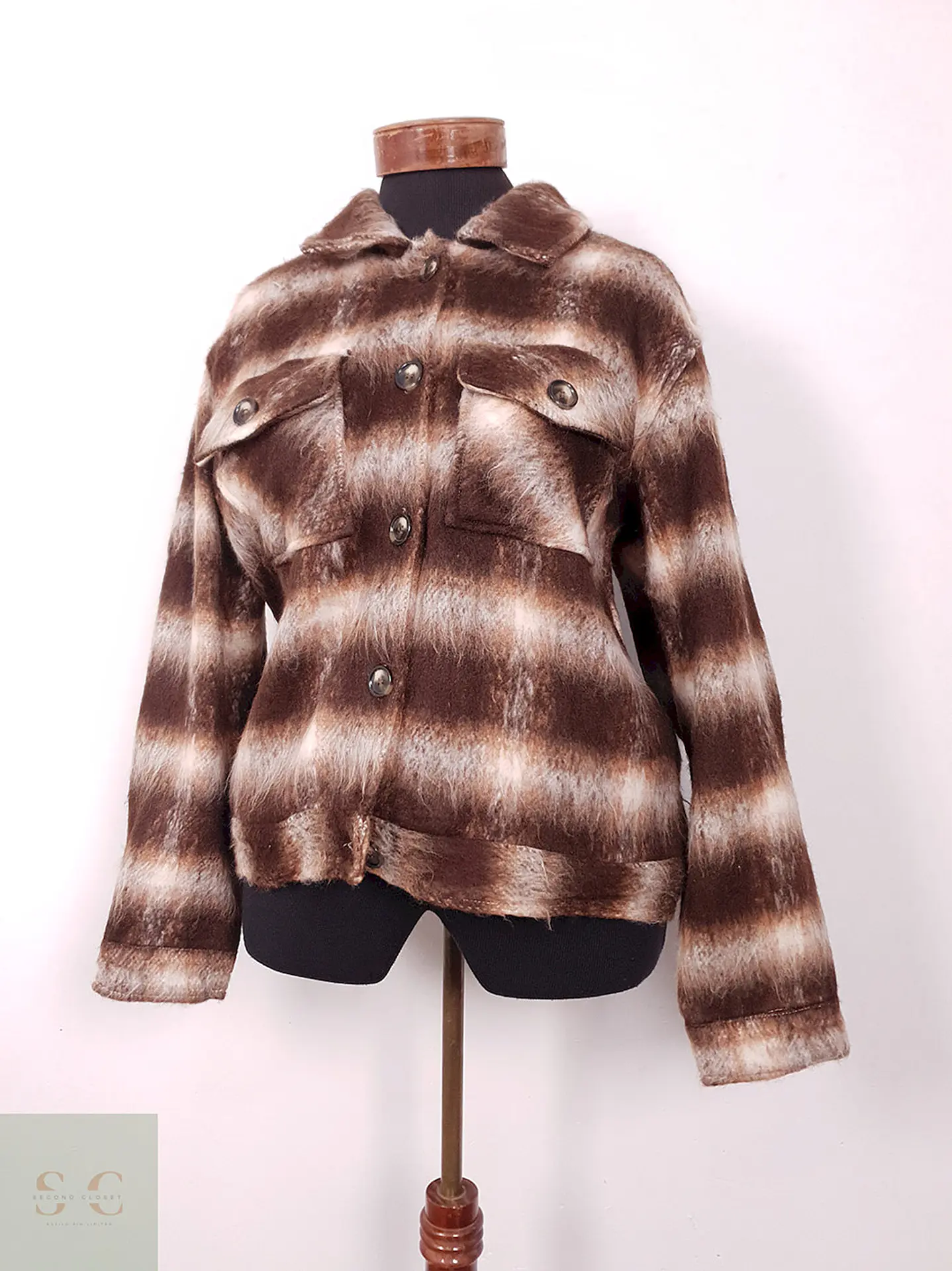 Chaqueta Mujer Peluche Café – TALLA L 2