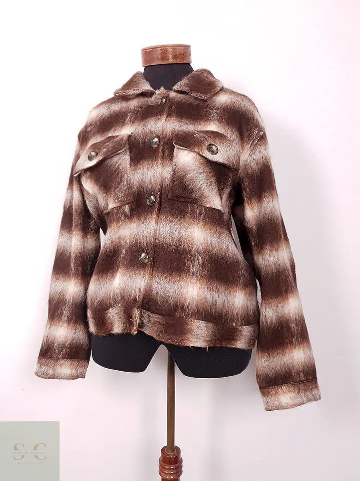 Chaqueta Mujer Peluche Café – TALLA L 2