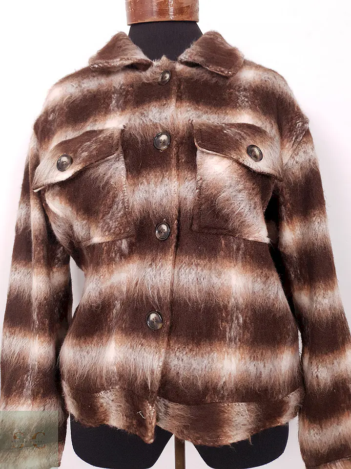 Chaqueta Mujer Peluche Café – TALLA L 4