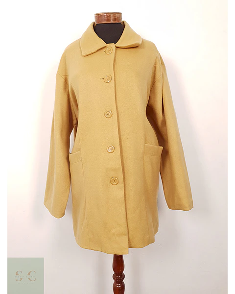 Abrigo Mujer Mostaza Minimalista – TALLA 3XL