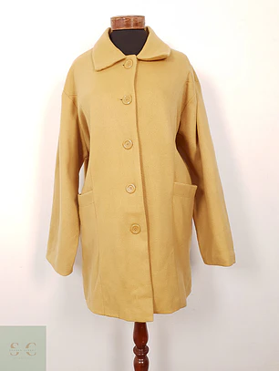 Abrigo Mujer Mostaza Minimalista – TALLA 3XL