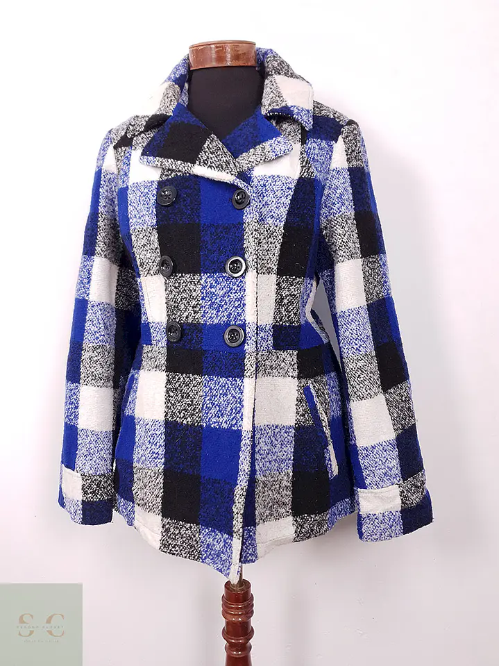 Abrigo Faded Glory Marinero Cuadros – TALLA ML 2