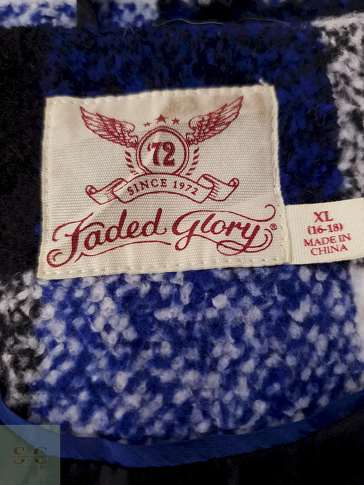 Abrigo Faded Glory Marinero Cuadros – TALLA ML 9