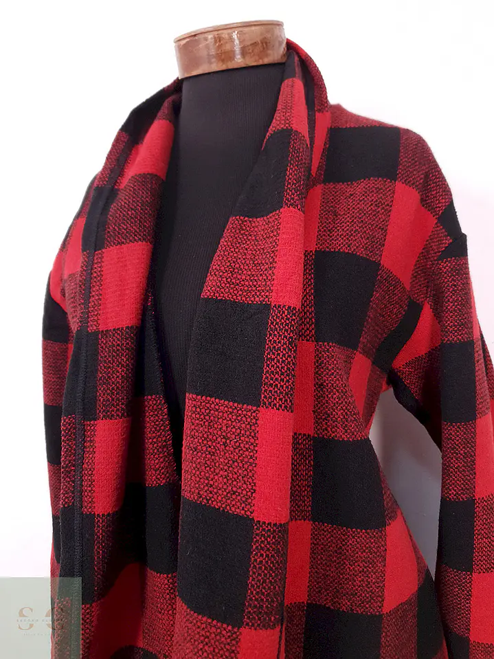 Abrigo Cuadros leñadora Rojo y Negro – TALLA XL 3