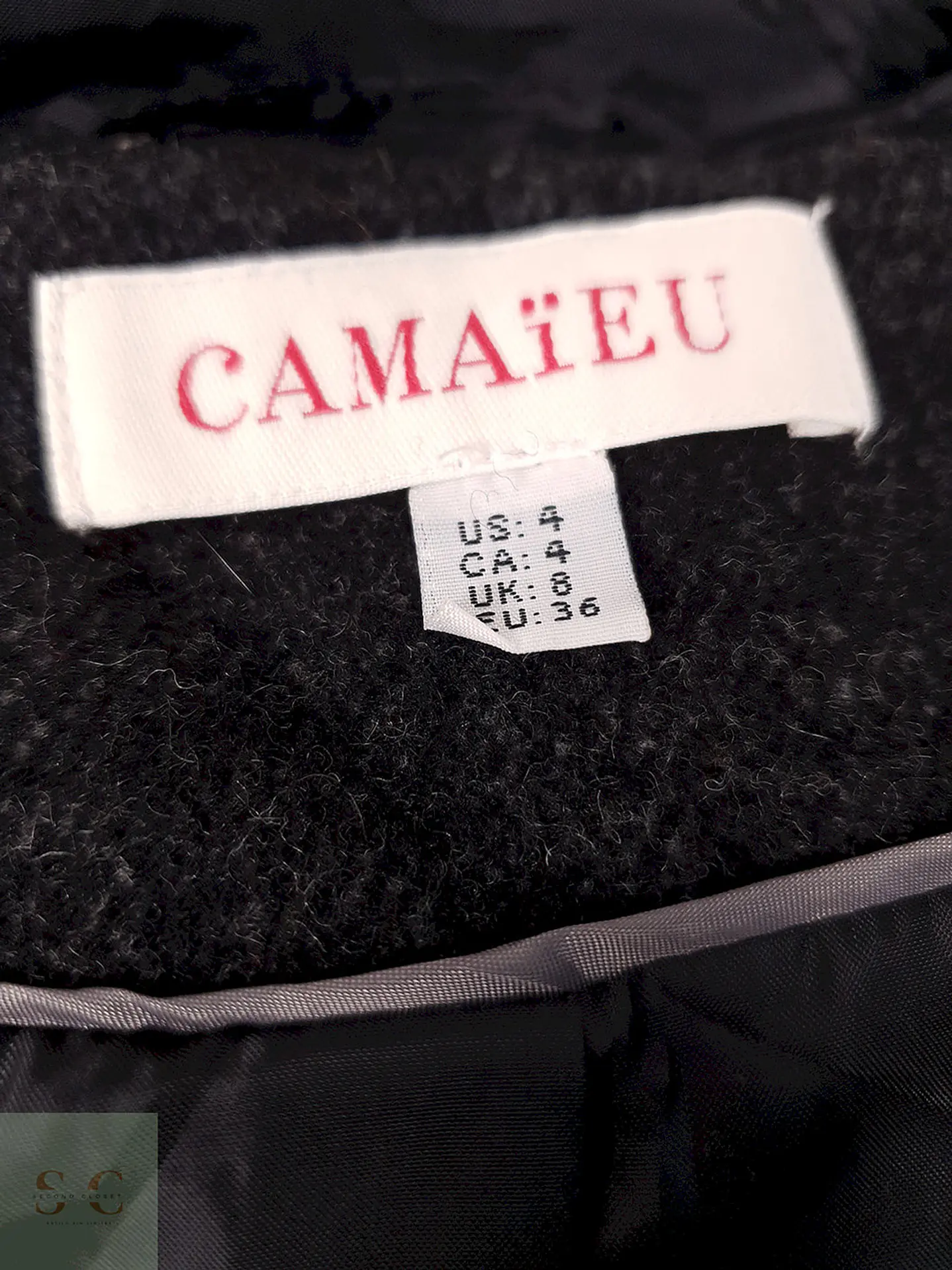 Abrigo Camaïeu Plomo con Gorro de Pelo Desmontable – TALLA SM 7