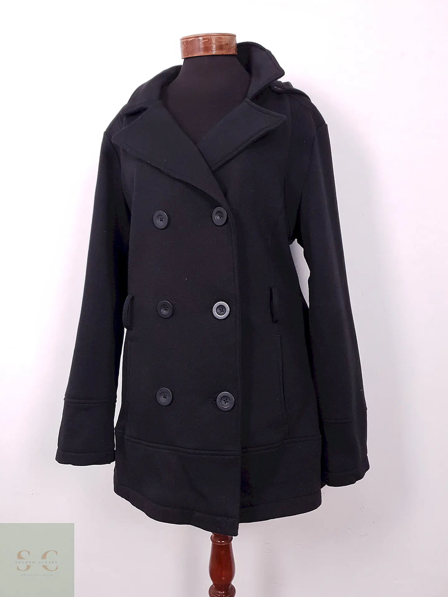 Abrigo Marinero Negro Liz Claiborne – TALLA XL 2