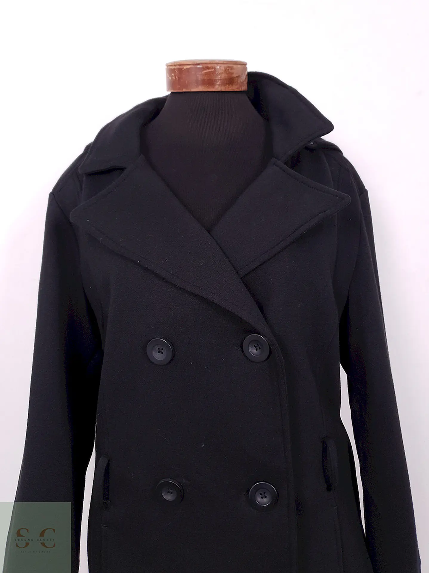 Abrigo Marinero Negro Liz Claiborne – TALLA XL 6