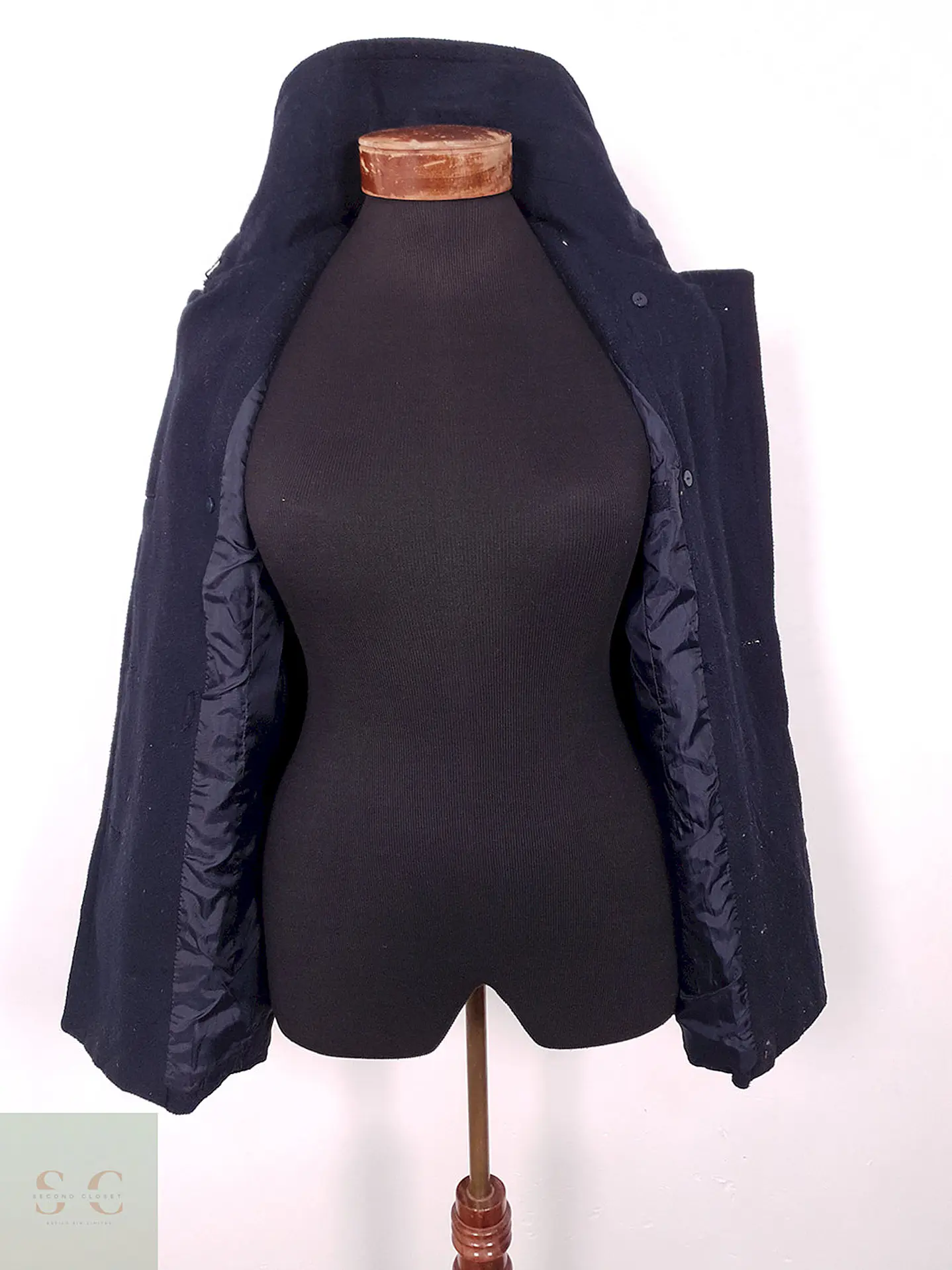 Abrigo Marinero Delia Azul Mezcla Lana - Talla XS 4