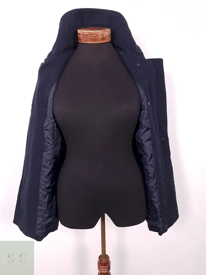 Abrigo Marinero Delia Azul Mezcla Lana - Talla XS 4