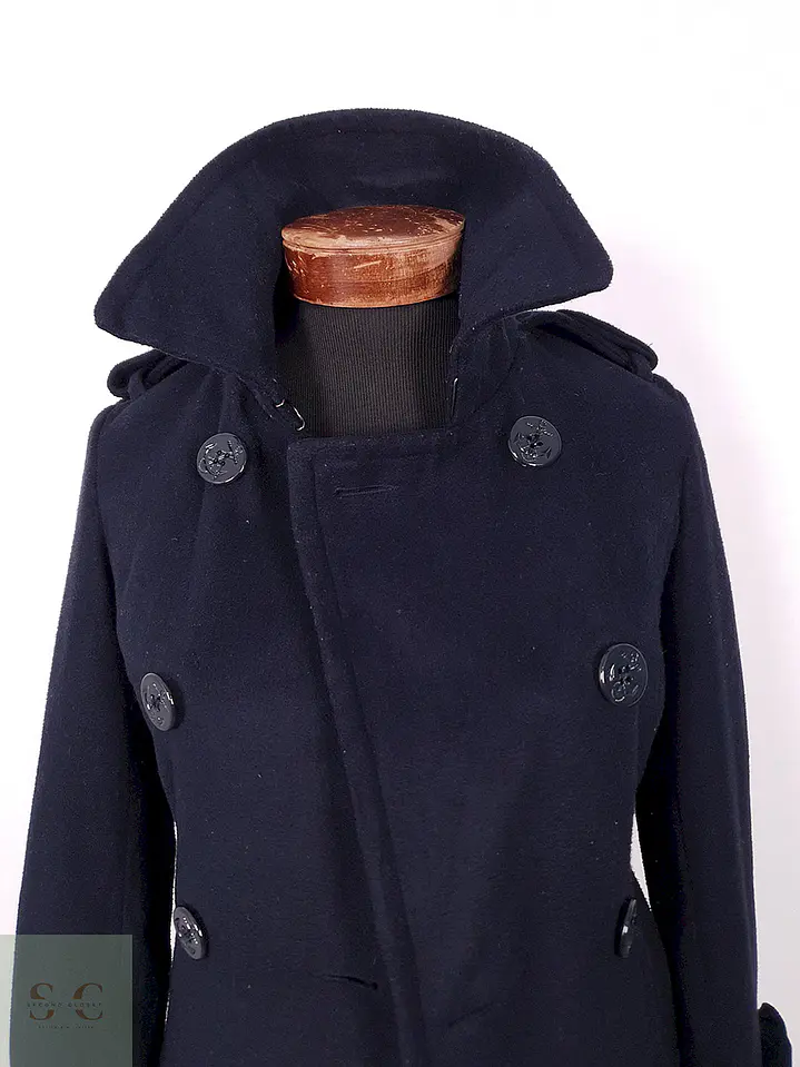 Abrigo Marinero Delia Azul Mezcla Lana - Talla XS 11