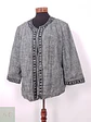 Chaqueta Gris Abierta Mezcla Lino Algodón – TALLA LXL - Miniatura 3