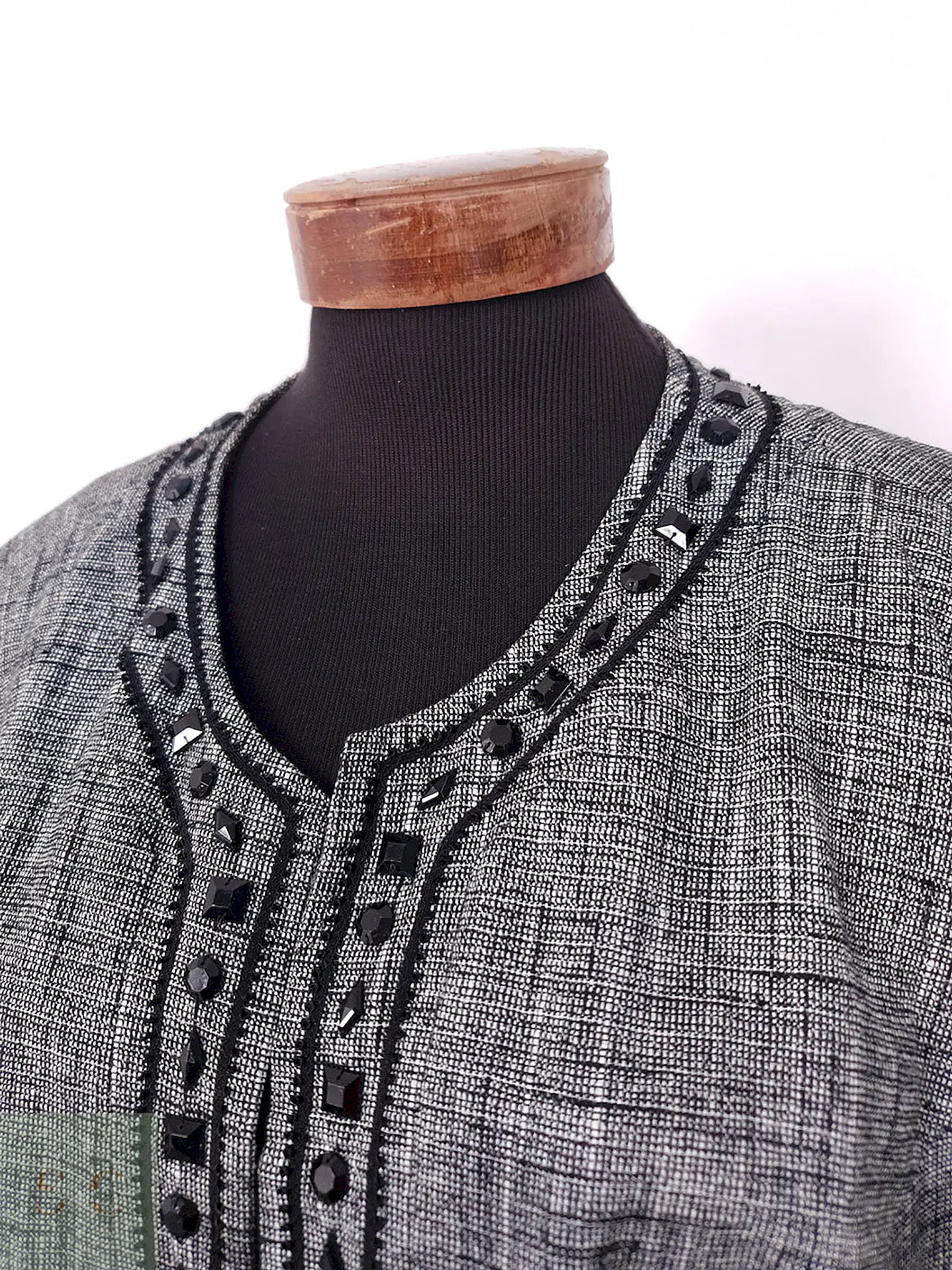 Chaqueta Gris Abierta Mezcla Lino Algodón – TALLA LXL 9