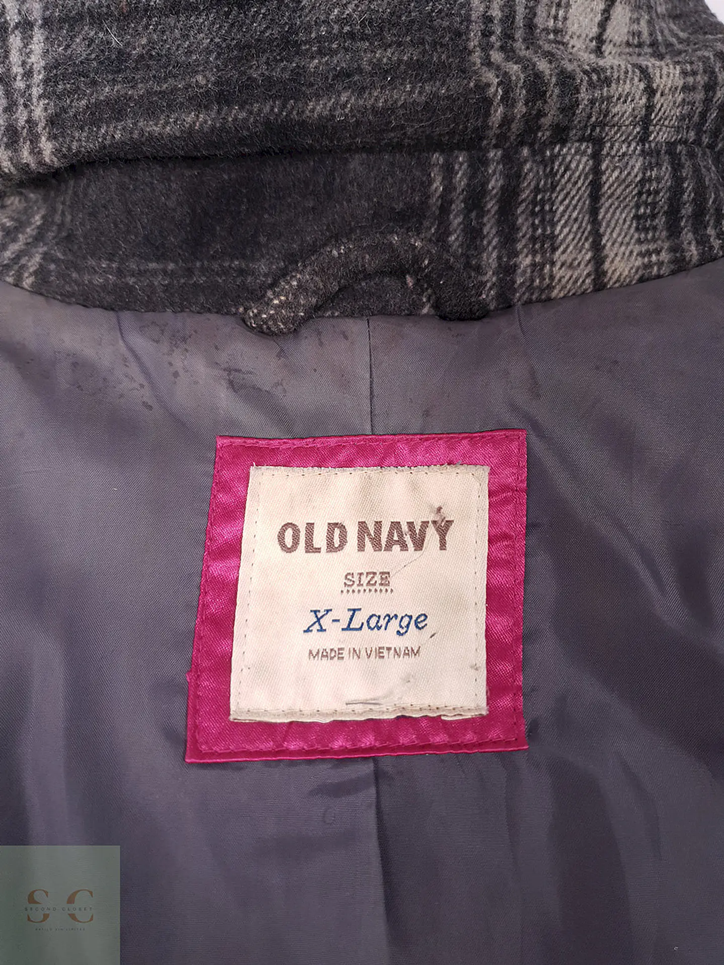 Abrigo Marinero Old Navy Cuadros Plomo – TALLA XL 9