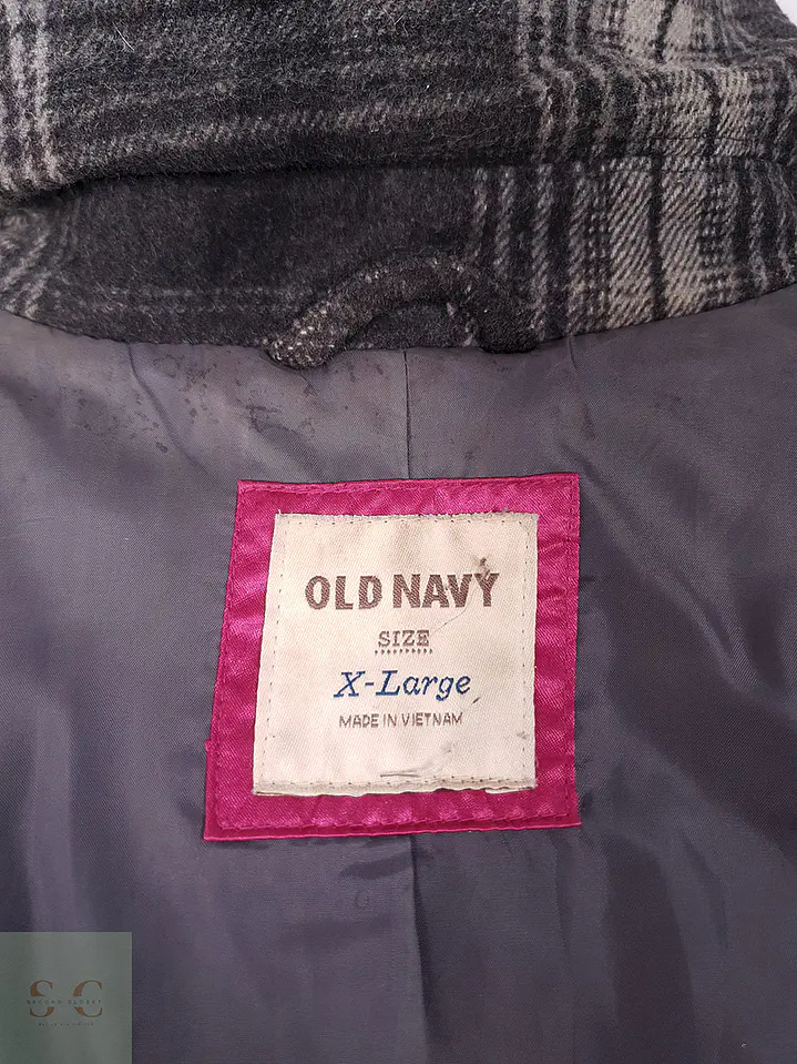 Abrigo Marinero Old Navy Cuadros Plomo – TALLA XL 9