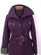 Abrigo Cruzado Morado con Cinto - Talla XS - Miniatura 4