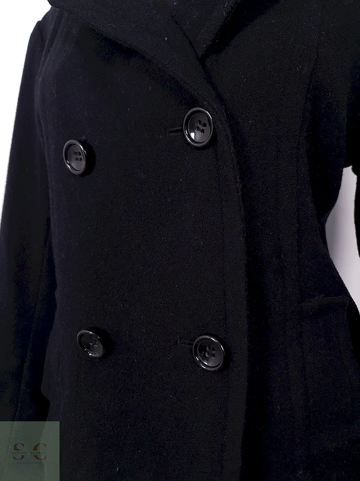 Abrigo Marinero Vintage Negro Lana – TALLA L 6