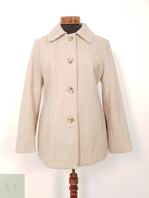Abrigo London Fog Beige Lana – TALLA ML