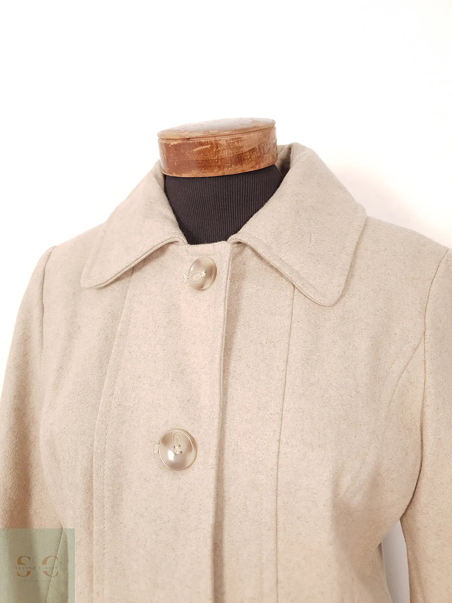 Abrigo London Fog Beige Lana – TALLA ML 4
