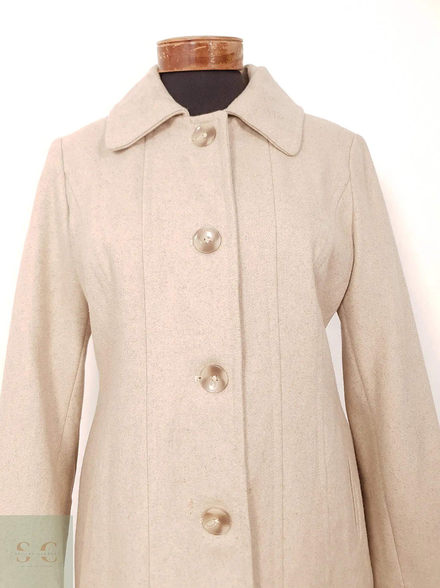 Abrigo London Fog Beige Lana – TALLA ML 6