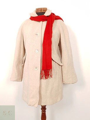 Abrigo East5th Rosa Claro Lana con Bufanda – TALLA XL
