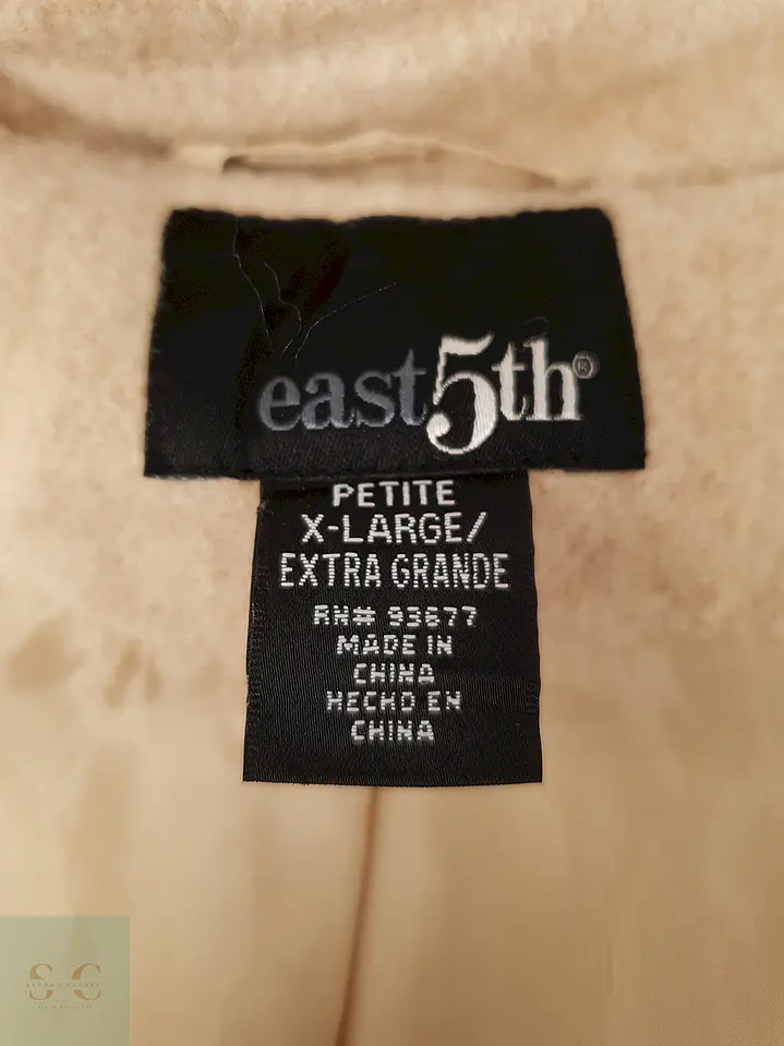 Abrigo East5th Rosa Claro Lana con Bufanda – TALLA XL 4