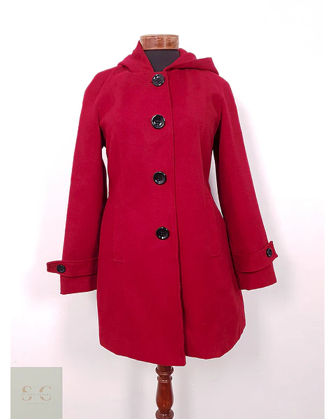Abrigo Mackintosh Rojo con Gorro - Talla SM