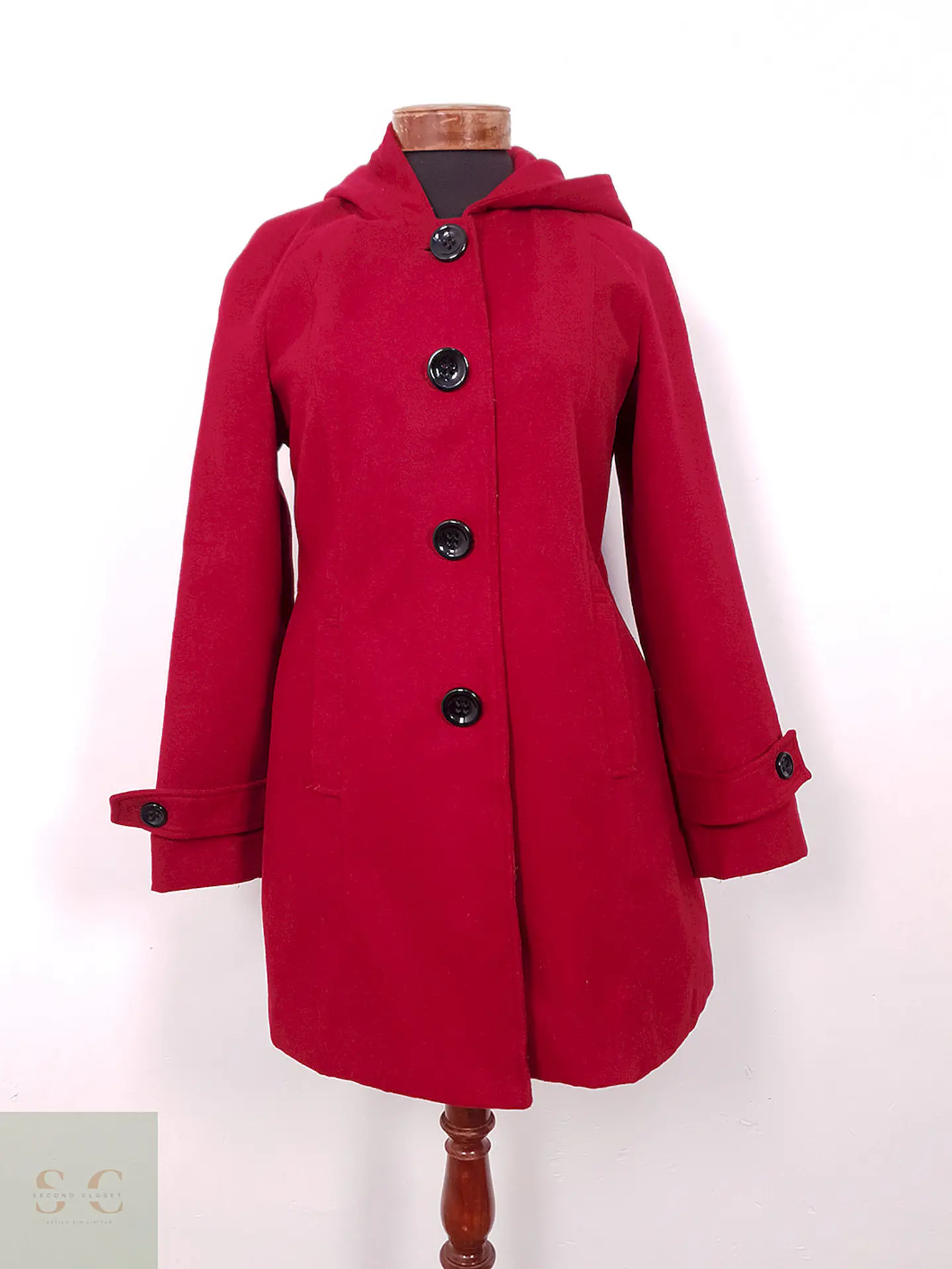 Abrigo Mackintosh Rojo con Gorro - Talla SM 1