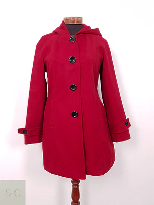 Abrigo Mackintosh Rojo con Gorro - Talla SM