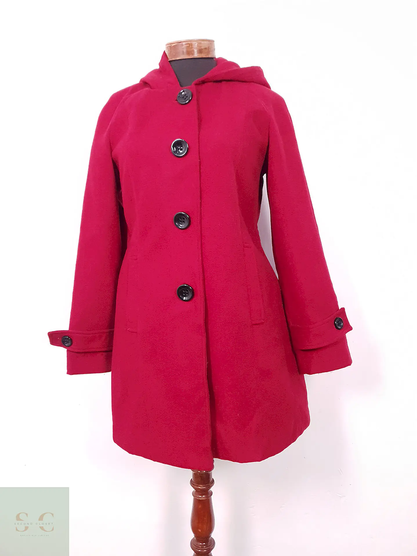 Abrigo Mackintosh Rojo con Gorro - Talla SM 3