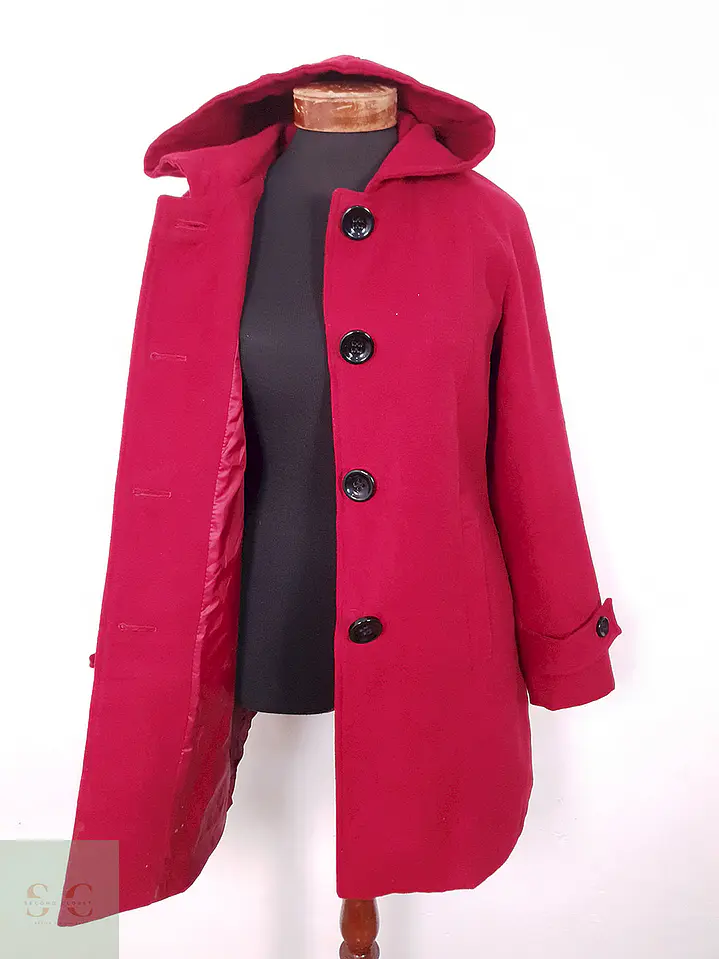 Abrigo Mackintosh Rojo con Gorro - Talla SM 8