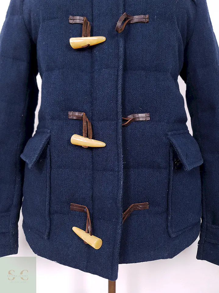 Abrigo lana American Eagle Montgomery Azul Acolchado pluma pato- Talla SM 8