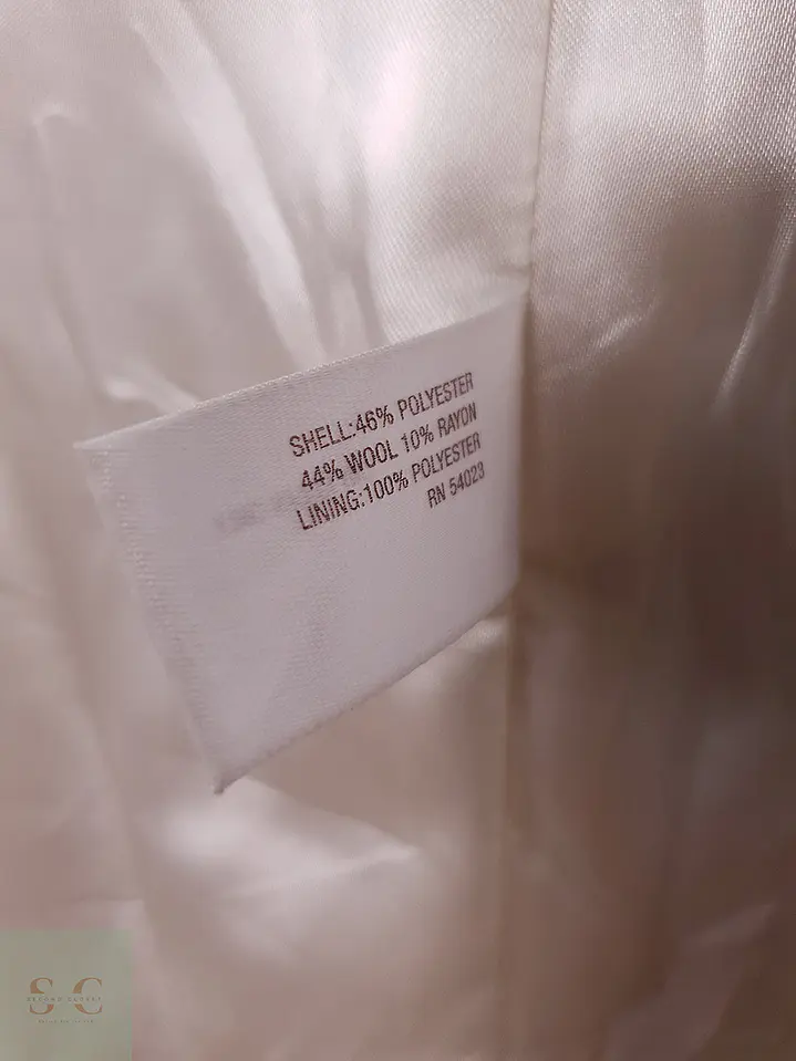 Abrigo cruzado Old Navy Crema Claro Lana – TALLA S 8