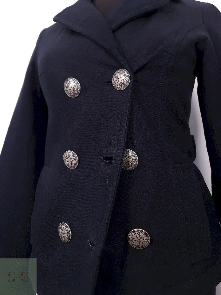 Abrigo Marinero Azul Algodón Acolchado - Talla S 5