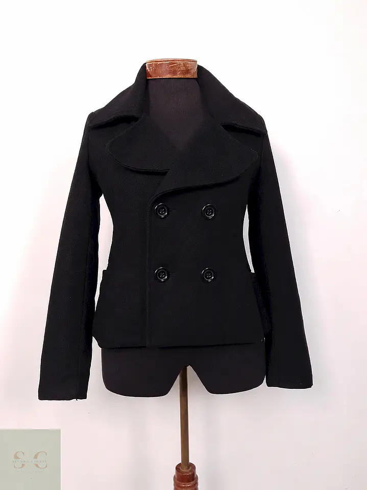 Abrigo mujer Alberta de la Rosa Negro Lana premium – TALLA XS 1