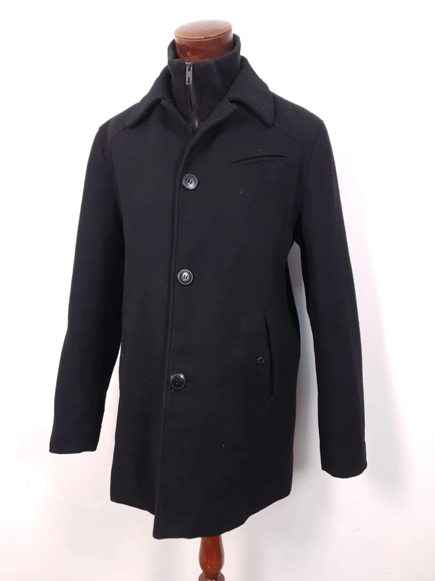 Abrigo lana Premium Jack & Jones Negro – TALLA XL 2