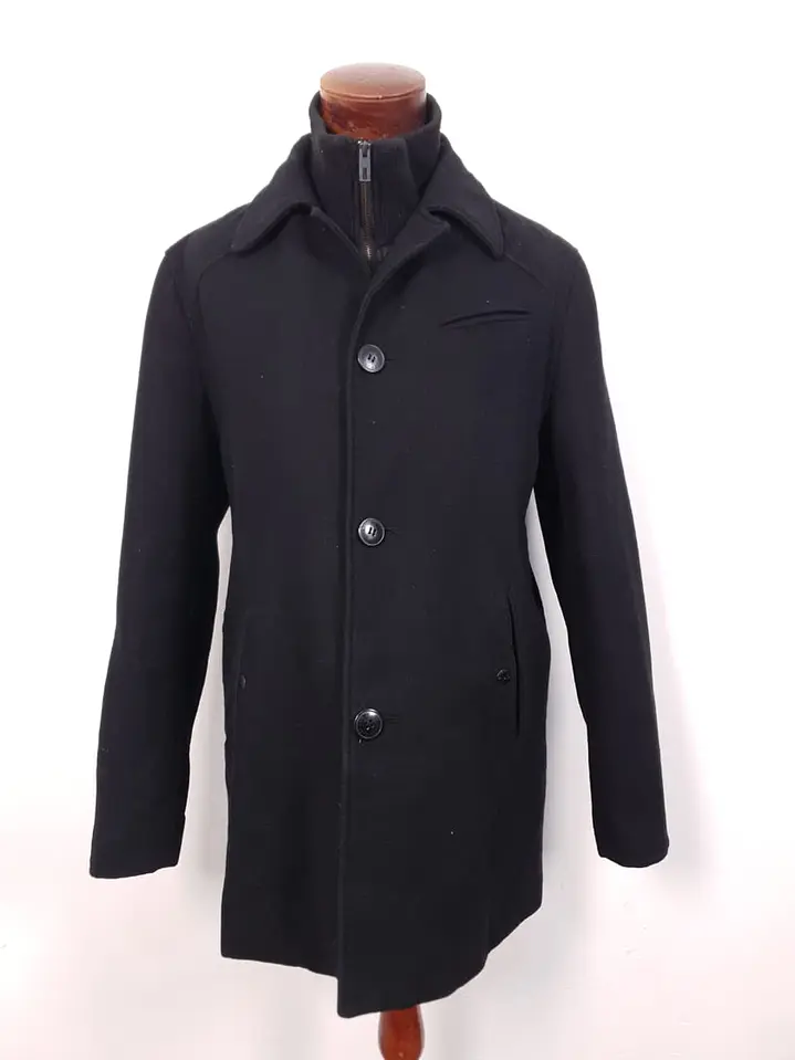 Abrigo lana Premium Jack & Jones Negro – TALLA XL 1