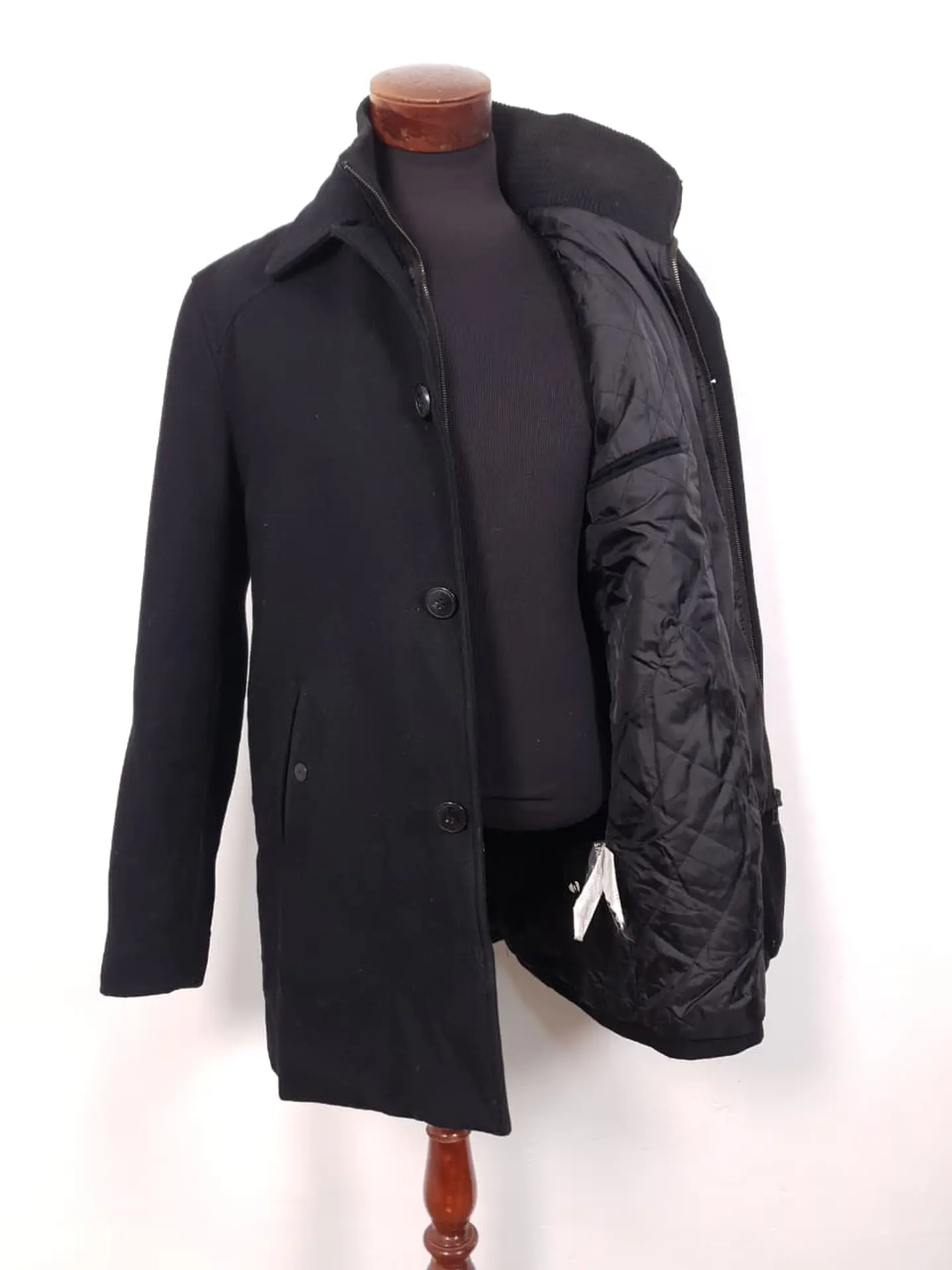 Abrigo lana Premium Jack & Jones Negro – TALLA XL 3